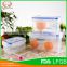 3pcs plastic kitchen plastic food storage container set