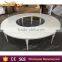 wholesale round moon wedding banquet table , white top dining table                        
                                                                                Supplier's Choice