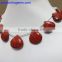 Red Jasper Hand made 15-25 mm Faceted Heart shape 6" Strand length 100% Natural gemstones