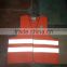 Custom orange color reflective jacket printed vest for advertising