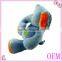 Embroidered jumbo plush baby elephant blue toy