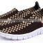 Handmade Elastic Upper Lady Men Woven Casual Shoes