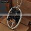 New Machine 2016 Gemstone Leaf Black Bead Long Chain Necklace