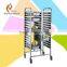 Movable Foldable Commercial Stainless Steel Tall Heigh GN Pan Tray Trolley Cart With Wheels for Restaurant