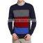 New design pattern crew neck knitwear mens contrast color sweater