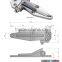 SK2-051 Good quality hot sell plated chrome refrigerator hinges
