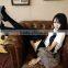 2016 Single Color Classic Design Over Knee High Pure Cotton Sexy Women Socks