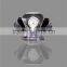Popular black and white flower Shape Crystal Clock for Wholesale