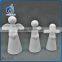 white christmas ceramic angel figurines with tealight candle holder