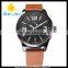 WJ-5372 water resistant chamring leather strap stylish V6 top brand men business quartz watch