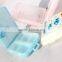 Double Layers Cuboid Shaped Pill Box with 7 Compartments with Keychain