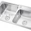 SC-R03 Two faucet hole Large size usefull double bowl large stainless steel sink