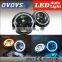 40w 7'' auto motorcycle headlight 2 colors changing halo ring daytime running high low beam led for j-eep w-rangler har-ley