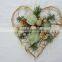 wholesale christmas circle, beautiful wreath decoration,xmas tree assessories heart shape Christmas tree
