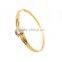 Newest Special Rose or Yellow Gold Plated Stainless Steel Crystal Rhinestone Bangle