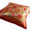 RTHCC-1 Kantha Patchwork flowers theme hot selling Gujarati embroidered cushion cover home decor Mirror Work jaipur
