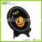 Hand carved and painted Holiday halloween pumpkin with bats decoration