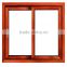 Aluminum frame wood grain double glass sliding windows design