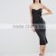 2016 hot-sale Cut-out back Lace inserts Soft-touch jersey Cami straps Close-cut bodycon fit Lace Bra Back Midi sexy Dress