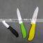 3"+4"+5" Colorful Handle Kitchen Knives set, Quality Assured Zirconia Blade in knife holder