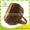 Eco-friendly wholesale rattan brown sundries basket with handle