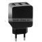 Hot selling dual USB ports travel charger with CE/FCC/ROHS for smartphone and tablet pc