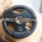 Black color Rubber covered disks/weight plates with 3 holes