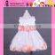 2015 flower printed sleeveless Princess dress summer hot sale  new girls party wear dress for children