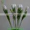 Hot selling PU tulip flower garden decoration led flower vase light