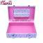 Personalized Lockable Hardshell Pink Makeup Boxes With Compartments