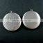 32mm brass antqiued silver vintage style flower engraved round photo locket pendant 1113014