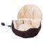 HOMCOM Coffee Pet Electric Heated Round Bed Pad