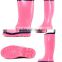 High Quality Pink Solid Color Waterproof Rain Boots For Girls