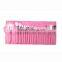 Professional pretty pink 22pcs brush set for makeup