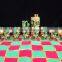 hand crafted hand painted artisan India art & Craft fine carvin Wooden Chess Set