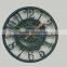 12 Inch Blue Mechanical Decorative Polyresin Clock