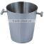 1.3L stainless steel double wall barrel beverage ice buckets with stand