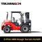 China 3.5TON 4WD Hydrostatic Rough Terrain Forklift With Euro4 Engine