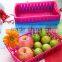Useful BPA-Free medium size plastic storage basket fruit vegetable basket