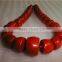 wholesale 18" 13-22mm natural coral beads necklace jewelry set