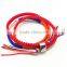 red white blue orange color cord handwoven macrame wrap bracelet braided friendship bracelet