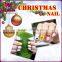 2017 OEM Christmas false nail decal water for nail art