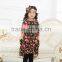 2017 New Spring Children Boutique Clothing Baby Frock Designs Half Sleeves Evening Dress With Headband