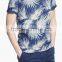 100% Cotton Men's Leaf Printed Short Sleeves Casual T Shirt