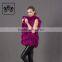 2017 Women fantastic design purple100% real fox fur vest