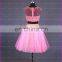 CE803 Unique New Fashion Two Piece Beaded Pink Sexy Evening Gown Patterns