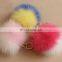 Fluffy and cute fox fur pom pom keychain for decoration