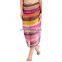 Multicolour Smudge Stripes Print Sarong