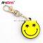 Custom christmas personalized pvc smile smiley tire emoji spring keychain