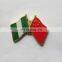 flag shape customized metal label badge reel